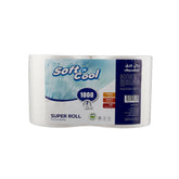 500 Meter x 2 Roll Soft n Cool Paper Maxi Roll 2 Ply Twin Pack Embossed and Perforated